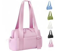 Mini Gym Bag for Women and Girls, Small Waterproof Travel Duffle Bag with Wet Compartment, Cute Workout Sport Tote, Pink, New Trends in Stylish Gym Bags for Women
