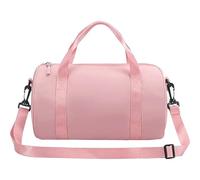 Mini Gym Bag Large Capacity Waterproof Shoulder Bags Lightweight Solid Color Yoga for Women(Pink)