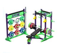 Mini Gym Kit 1:12 Weight Bench Squat Stand Collector's Model
