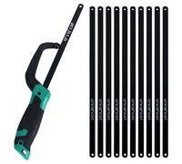 Mini Hacksaw Flexible, Adjustable Mini Metal Saw, Multifunctional Hand Saw, Handheld Hacksaw, Universal Metal Hacksaw, Small Hack Saw with10 Saw Blades for Plastic PVC Pipe Tile and Wood Cutting