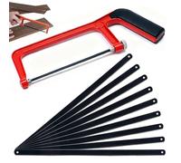 Mini Hacksaw,Junior Hacksaw with 10 Blades Hacksaws for Metal Cutting Metal Saw for Cutting PVC Wood, and Shingles,Mini Hand Saw for Precise Cuts,Ideal for DIY Projects