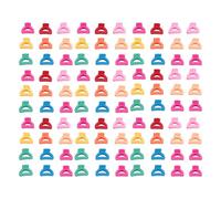 Mini Hair Claw Clips 100pcs Colorful Tiny Curved Moon Shaped Strong Grip Cute Hair Clips for Kids Styling Plastic Resin