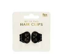 Mini hair claw clips (set of 2) - Black cats