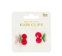 Mini hair claw clips (set of 2) - Cherries