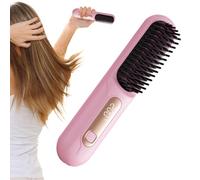 Mini Hair Straightener,3 Temps LED Display Styler Comb | Fast Heating Portable Hair Straightener with Negative Ions - for Girls Women Home Salon Styling