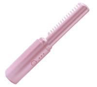 Mini Hair Straightener Brush, Cordless USB-C Rechargeable Portable Straighteners with Ceramic Coating & 3 Heat Settings for Travel, Salon-Quality Styling at Home