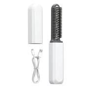 Mini Hair Straightener Brush with Protective Storage Case, USB Rechargeable Portable Pocket Electric Hot Comb, Constant Temperature Travel Hair Styling Brush for