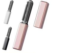 Mini Hair Straightener for Bangs, Mini Cordless Straightener USB Type-C Rechargeable, Portable Pocket Hair for Travel, Compact Heat Comb for On the Go Touch Ups-Pink