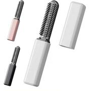 Mini Hair Straightener for Bangs, Mini Cordless Straightener USB Type-C Rechargeable, Portable Pocket Hair for Travel, Compact Heat Comb for On the Go Touch Ups-White