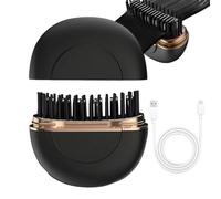 Mini Hair Straightening Comb - Compact Heated Styling Brush, 3 Temperature Adjustable Iron, Wireless Travel Smoother With Fast Heating System | Anti Frizz Care Tool For Women Outdoor School Work