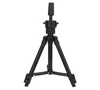 Mini Hairdressing Head Tripod, Adjustable Wig Stand Tripod Aluminium Alloy False Head Stand Holder, Wig Head Mold Hold Bracket for Hairdressing Training (10-24 inch)