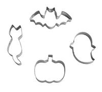 Mini Halloween Cookie Cutter Set, from 2.2” to 3.1” - 4 Piece - Stainless Steel