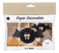 Mini Halloween Craft Kit - Create 2 Spooky Black Paper Bat Decorations - Suitable for Ages 5 and Up