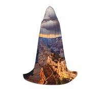 Mini Halloween Hooded Cape Poncho Beauty Grand Canyon 1 Print Cosplay Cloak Vibrant Patterns for Parties