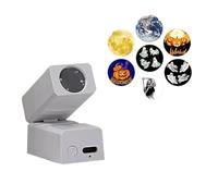 Mini Halloween Projection Lamp, Halloween Projector Lights with 5 Projection Film,Rechargeable Halloween Projector Lights, Spooky Ghost Halloween Decoration Light Projector for Halloween Party
