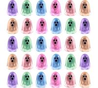 Mini Halloween Resin Glow-in-the-Dark Figurines,1.5cm Small Luminous Ghost Statues for Party Decor, Garden, Dollhouse & Fairy Garden Ornaments,Multicolor Random (30pcs)
