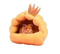 Mini Hamster Bed Hideout - Soft Fleece & Canvas Hamster House for Dwarf Hamsters, Gerbils - Cozy Cage Nest, Warm Pet Habitat(6,S)