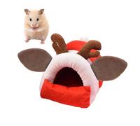 Mini Hamster Bed Hideout - Soft Fleece & Canvas Hamster House for Dwarf Hamsters, Gerbils - Cozy Cage Nest, Warm Pet Habitat(5,Xl)