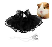 Mini Hamster Dress Set - Cute Small Pet Outfit | Soft Cotton Skirt with Lace Trim for Hamsters, Gerbils, Ferrets or Guinea Pigs Accessories