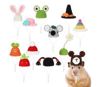 Mini Hamster Hat-12 Sweet Little Hats with Adjustable Straps | Mini Party Hats for Hamsters, Colorful Costume Accessories, Guinea Pig Costumes for Hedgehogs and Chinchillas