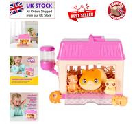 Mini Hamster Toy Set: Interactive Mama with 2-4 Baby Hamsters & Fun Accessories