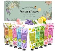 Mini Hand Cream Gift Set, 10 x 30ml Hand Cream Set for Women, Scented Hand and Foot Moisturizer for Dry and Cracked Hands, Small Gift for Women, Gifts for Christmas Colleague, Birthday Gifts
