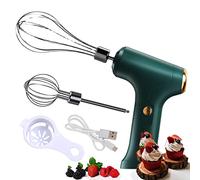 Mini Hand Mixer, Household Cordless Electric Hand Mixer,USB Rechargable Handheld Egg Beater with 2 Detachable Stir Whisks with 3 Speed Modes for Kitchen Baking and Baby Food