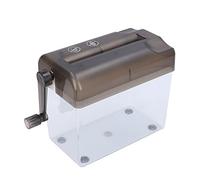 Mini Hand Paper Shredder, Portable Manual Hand Crank Shredder with 1.5L Basket for Office, School, Home, A6 Paper Shredder (Grey)