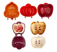 Mini Hand Pie Mold Set, 3pcs Dough Press Pocket Molds, Easy One Press Christmas Thanksgiving Halloween Pumpkin Maker for Baking Sweet Or Savory Pies (Style 4)