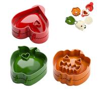 Mini Hand Pie Press Mould Set - 3 Pack DIY Pastry Crimper with Pumpkin, Heart & Apple Shapes, Easy Snap-On Baking Tool for Kids, Homemade Pocket Pies & Sweet Treats (A-3pcs)