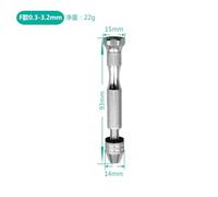 Mini Hand Push Drill Chuck with 10pc 0.3-3.2mm HSS Drill Bits, Keyless Pin Vise for PCB, Wood, Plastic, Model Making and DIY