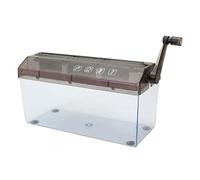 Mini Hand Shredder, Portable Manual Paper Shredder Hand Crank Mini Paper Cutting Machine for A4 Documents Paper Cutting Tool Home Office Desktop Stationery (Black)