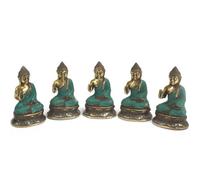 Mini Hand Up Sitting Buddha Statue - Brass Fengshui Decor For Home & Spa