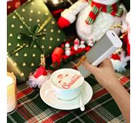 Mini Handheld Coffee Printer, Portable Inkjet Printer, Digital Edible Inkjet Print Pen for Cakes Macaron Bread Coffee Foodies Art Cooking, Red Coloured Words