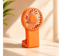 Mini Handheld Fan Portable USB-C Rechargeable, 3 Speed Powerful Personal Fan, Low Noise 5W Foldable Desk Fan with Neckband & Hanging Design, Lightweight Travel Fan for Office Home Outdoor