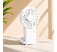 Mini Handheld Fan Portable USB-C Rechargeable, 3 Speed Powerful Personal Fan, Low Noise 5W Foldable Desk Fan with Neckband & Hanging Design, Lightweight Travel Fan for Office Home Outdoor
