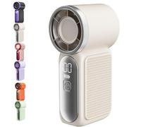 Mini Handheld Fan with LED Display, 5-Speed Turbo Pocket size Fan, USB Rechargeable Personal Fan, High-Speed Cooling for Travel & Makeup, Portable Refrigeration