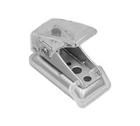 MINI HANDHELD MANUAL SINGLE HOLE HOLE PUNCHER FOR SCRAPBOOKS CARD CRAFTS STATIONERY (Transparent)