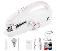 Mini Handheld Sewing Machine, Portable Electric Sewing Machine in Pink with Sewing Kit for Needlework for Beginners and Travelling, Pink (22x6x11cm)
