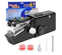 Mini Handheld Sewing Machine, Portable Small Electric Sewing Machine with High Strength Gears, Low Noise Stitch Tool for Adults Kids DIY, Fast Stitch for Thick Fabric & Home Travel Repair (Black)