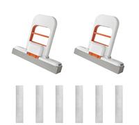 Mini Handheld Sponge Mop, Foldable Desktop Cleaner with High Absorption Nano Sponge for Kitchen Countertops, Tables, Car Interiors - Easy Wringing with replacement sponge pads (2PCS)