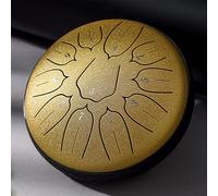 Mini Handpan Drum with Sticks and Finger Cots, Produces Ethereal Sounds for Meditation and Music Education