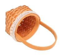 Mini Handwoven Wooden Basket with Handle for Flowers and Eggs
