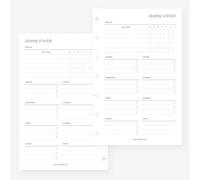 Mini Happy Planner Cleaning Schedule Planner Insert Agenda Refill for 7-Discs Notebook 4.6 x 7