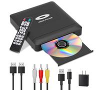 Mini HD DVD Player With HDMI for TV, Multi Region, 1080P, Breakpoint Memory, Built-in PAL/NTSC, CD Player for Home - HDMI/RCA Output Cable Included