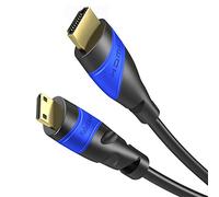 Mini HDMI cable with break-proof design - 1m (HDMI-A to Mini-HDMI, bidirectional, 4K@60Hz for Ultra HD, High Speed with Ethernet, for Tablets/Cameras/Camcorders, black) - CableDirect