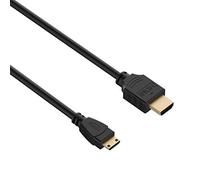 Mini HDMI to HDMI 2m / 6.2 ft Lead Connect Camera Tablet HDTV, LCD, Plasma, Monitor, Projector with HDMI Port