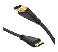 Mini HDMI to HDMI Cable, High-Speed HDMI Adapter Camera to TV Monitor HDMI Cord Compatible with Canon Camera, Camcorder, Tablet, Projector, and More (3.3FT)