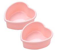 Mini Heart Cake Pan, 4 Inch Silicone Mold 2 Pack Nonstick Shaped for Valentine's Day Anniversary Birthday Cake Snack Tart Muffin Cupcake Cheesecake Baking