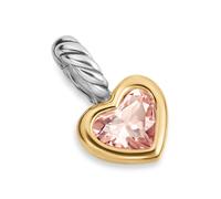 Mini Heart Enhancer In Sterling Silver With 14ct Yellow Gold And Morganite, 7.2mm